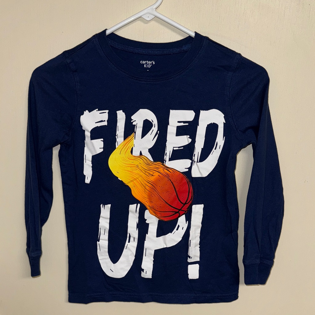 Carters Dark Blue Fired Up Graphic Tee